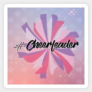 hashtag Cheer and Hearts Sticker